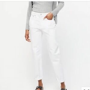 NWT J. Crew Women's Slouchy Boyfriend White Jeans - Size 12 / 31